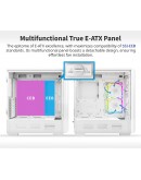 Montech кутия SKY TWO GX, Mid-tower Case, TG, 3x140mm ARGB Fans, White