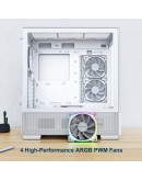 Montech кутия SKY TWO, Mid-tower Case, TG, 4x120mm ARGB Fans, White