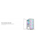 Montech кутия X3 MESH, Mid-tower Case, TG, 6 fixed RGB Fans, White