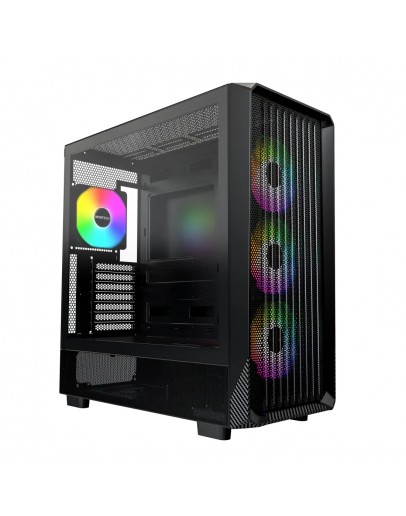 Montech кутия Case ATX - X5 (B) - 4 A-RGB fans, USB-C