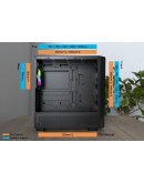 Montech кутия Case ATX - X5 (B) - 4 A-RGB fans, USB-C