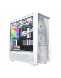 Montech кутия Case ATX - X5 (W) - 4 A-RGB fans, USB-C