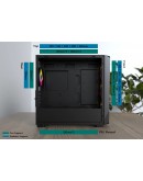 Montech кутия Case mATX - X5M (W) - 4 x 120 mm A-RGB, USB-C