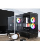Montech кутия Case ATX - XR (B) - 3 x 120 mm ARGB Fans, USB-C, Black