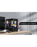 Montech кутия Case ATX - XR (B) - 3 x 120 mm ARGB Fans, USB-C, Black