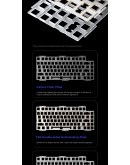 Aula геймърска механична клавиатура Wireless Gaming Mechanical Keyboard NOVA 75 - Star Vector Switch [Linear] (English US), White