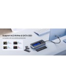 Orico докинг станция Portable Docking station M.2 SATA/NVMe - HDMI, USB3.2-A x 2, USB-C (10Gbps) x 1,USB-C (PD100W), SD/TF - OM28P-G2-BK
