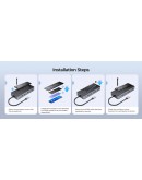 Orico докинг станция Portable Docking station M.2 SATA/NVMe - HDMI, USB3.2-A x 2, USB-C (10Gbps) x 1,USB-C (PD100W), SD/TF - OM28P-G2-BK