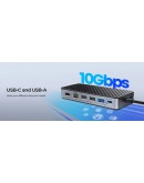 Orico докинг станция Portable Docking station M.2 SATA/NVMe - HDMI, USB3.2-A x 1, USB-C (10Gbps) x 1,USB-C (PD100W), USB2.0-A x 2, LAN - OM28PR-G2-BK
