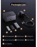 Orico докинг станция Storage - HDD/M.2 Dock - 2 BAY Offline Clone 2.5/3.5/M.2 NVMe USB-C/USB-A - IT28E-C-EU-GY