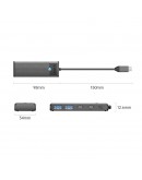 Orico хъб USB3.1 HUB Type-C - 2 x USB3.0, 2 x USB-C - PAPW2AC-C3-05-BK-EP