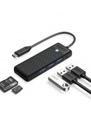 Orico хъб USB3.1 HUB Type-C - 3 x USB3.0, SD, TF - PAPW3AT-C3-015-BK