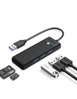Orico хъб USB3.0 HUB - 3 x USB3.0, SD, TF - PAPW3AT-U3-015-BK