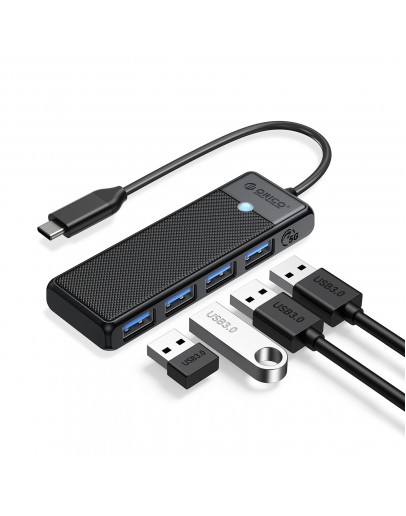 Orico хъб USB3.1 HUB Type-C - 4 x USB3.0 - PAPW4A-C3-015-BK
