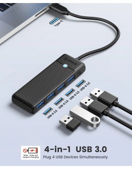 Orico хъб USB3.1 HUB Type-C - 4 x USB3.0 - PAPW4A-C3-015-BK