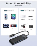 Orico хъб USB3.1 HUB Type-C - 4 x USB3.0 - PAPW4A-C3-015-BK