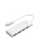 Orico хъб USB3.1 HUB Type-C - 4 x USB3.0 - PAPW4A-C3-015-WH