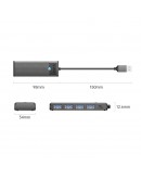 Orico хъб USB3.0 HUB 4 port Black - PAPW4A-U3-015-BK