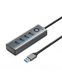 Orico хъб HUB USB3.0 4 port, Aluminium, Grey - PDD4U-U3-015-GY