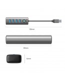 Orico хъб HUB USB3.0 4 port, Aluminium, Grey - PDD4U-U3-015-GY