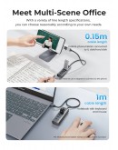 Orico хъб HUB USB3.0 4 port, Aluminium, Grey - PDD4U-U3-015-GY