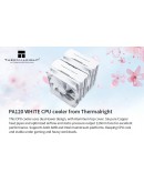 Thermalright охладител CPU Cooler Peerless Assassin 120 White - Dual-Tower - LGA1851/LGA1700/AM5
