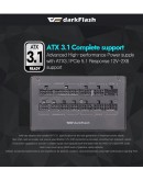 Darkflash захранване PSU ATX 3.1 1050W Gold, Full Modular, PCIe 5.1 - PMT1050 A3