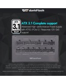 Darkflash захранване PSU ATX 3.1 1250W Gold, Full Modular, PCIe 5.1 - PMT1250 A3