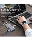 Orico докинг станция Type-C Docking Station Power Distribution 100W - HDMI, Type-C x 1, USB3.0 x 3, LAN 1000Mbps Gigabit, SD/TF, VGA, Audio - PW11-10P-GY
