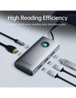 Orico докинг станция Docking Station Type-C Power Distribution 60w - PW11-5P-GY-EP - HDMI, USB3.0 x1, USB2.0 x1