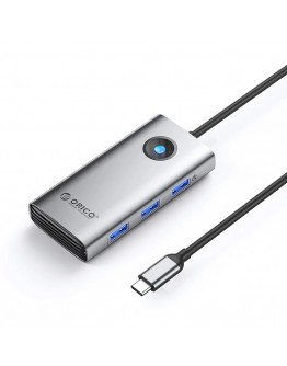 Orico докинг станция Docking Station Type-C - PW11-6P-GY-EP - HDMI x 1, USB-C x 1, USB3.0 x 3, USB-C PD100W x 1