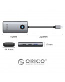 Orico докинг станция Docking Station Type-C - PW11-6P-GY-EP - HDMI x 1, USB-C x 1, USB3.0 x 3, USB-C PD100W x 1