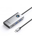 Orico докинг станция Docking Station Type-C - PW11-6PCR-GY-EP - HDMI x 1, USB-C x 1, USB3.0 x 2, USB-C PD100W x 1, LAN x 1 (1Gbps)