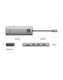 Orico докинг станция Docking Station Type-C - PW11-9P-GY-EP - HDMI x 1, VGA x 1, USB3.0 x 3, USB-C PD100W x 1, LAN x 1 (1Gbps), SD/TF