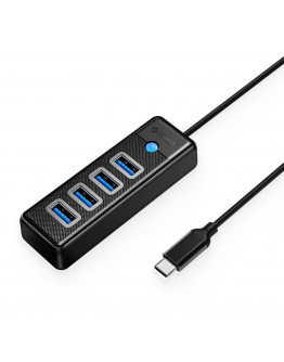 Orico хъб HUB USB3.1 Type-C 4 port - 4 x USB3.0 Black - PW4U-C3-015-BK
