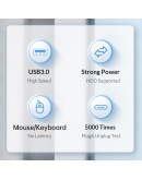 Orico хъб HUB USB3.1 Type-C 4 port - 4 x USB3.0 Black - PW4U-C3-015-BK
