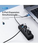 Orico хъб HUB USB3.1 Type-C 4 port - 4 x USB3.0 Black - PW4U-C3-015-BK