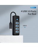 Orico хъб HUB USB3.1 Type-C 4 port - 4 x USB3.0 Black - PW4U-C3-015-BK