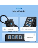 Orico хъб HUB USB3.0 4 port Black - PW4U-U3-015-BK