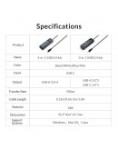 Orico хъб HUB USB3.1 3 port - 2 x USB3.0, 1 x Type C, Black - PWC2U-C3-015-BK