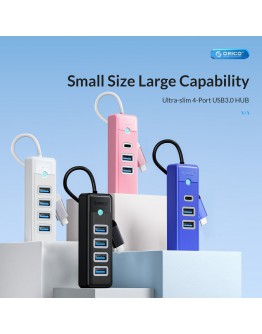 Orico хъб HUB USB3.1 3 port - 2 x USB3.0, 1 x Type C, Black - PWC2U-C3-015-BK