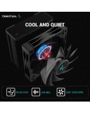 DeepCool охладител CPU Cooler AK400 Zero Dark Plus - Dual-Fan - LGA1700/AM5
