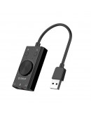 Orico външна звукова карта USB Sound card - 2 headphones, mic, volume - SC2-BK