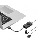 Orico външна звукова карта USB Sound card - 2 headphones, mic, volume - SC2-BK