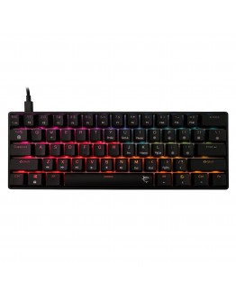 White Shark геймърска механична клавиатура Gaming Mechanical Keyboard SHINOBI 2 - YUSYA 5P Red Switches (English US), Black