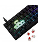 White Shark геймърска механична клавиатура Gaming Mechanical Keyboard SHINOBI 2 - YUSYA 5P Red Switches (English US), Black