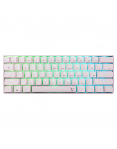 White Shark геймърска механична клавиатура Gaming Mechanical Keyboard SHINOBI 2 - YUSYA 5P Blue Switches (English US), White