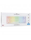 White Shark геймърска механична клавиатура Gaming Mechanical Keyboard SHINOBI 2 - YUSYA 5P Blue Switches (English US), White