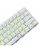White Shark геймърска механична клавиатура Gaming Mechanical Keyboard SHINOBI 2 - YUSYA 5P Blue Switches (English US), White