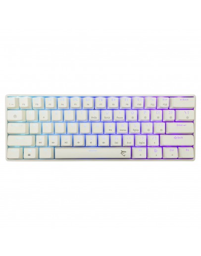 White Shark геймърска механична клавиатура Gaming Mechanical Keyboard SHINOBI 2 - YUSYA 5P Red Switches (English US), White